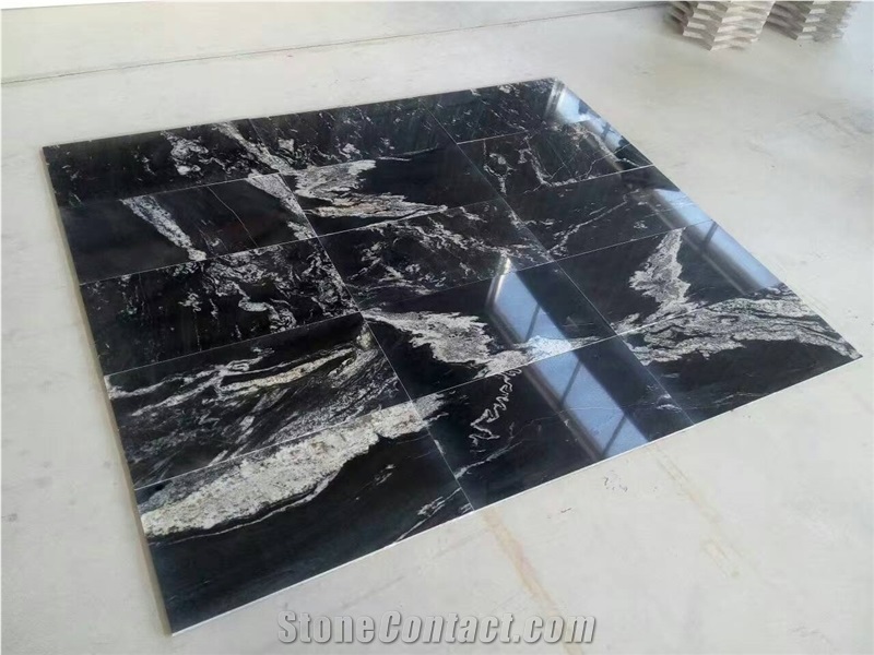 Glacier Black China Jest Mist Granite Polished Slabs and Tiles