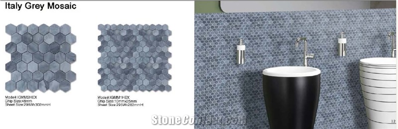 Grey Mosaic/Mosaic Tile/Mosaic Pattern/Floor and Wall Mosaic/Polished Mosaic
