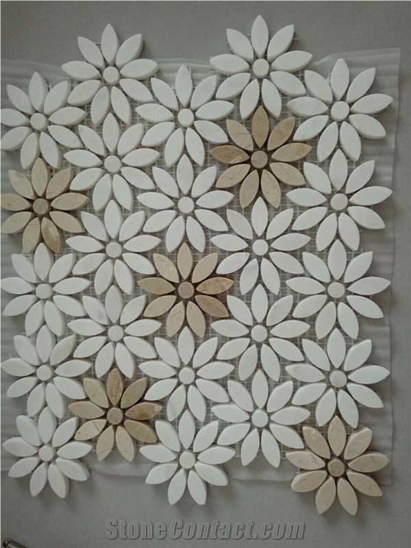 Mosaic with New Designs/Flower Shape Tiles/Mosaic Tiles/Polished or Mat Mosaics/Floor and Wall Paving Mosaics