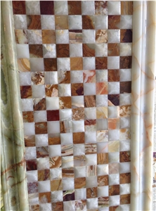 Polished Mosaic Tiles/Travertine Mosaics/Marble Mosaics/Onyx Mosaics/Wall Mosaic/Floor Mosaics/Background Mosaics/Natural Stone Mosaic