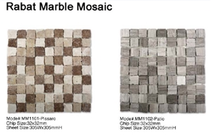 Rabat Marble Mosaic,Marble Mosaic /Polished Mosaic/Mosaic Tile/Wall or Floor Mosaic