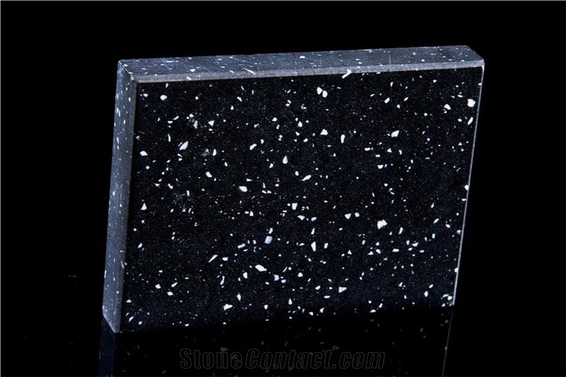 Building Materials Balck Polyester Solid Surface Sheet Qh0818
