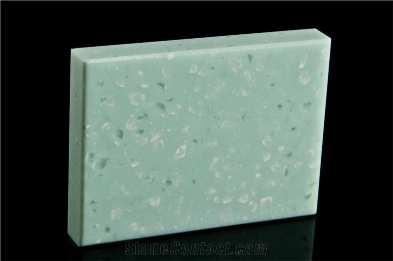 Building Materials Green Polyester Solid Surface Sheet Qh0822