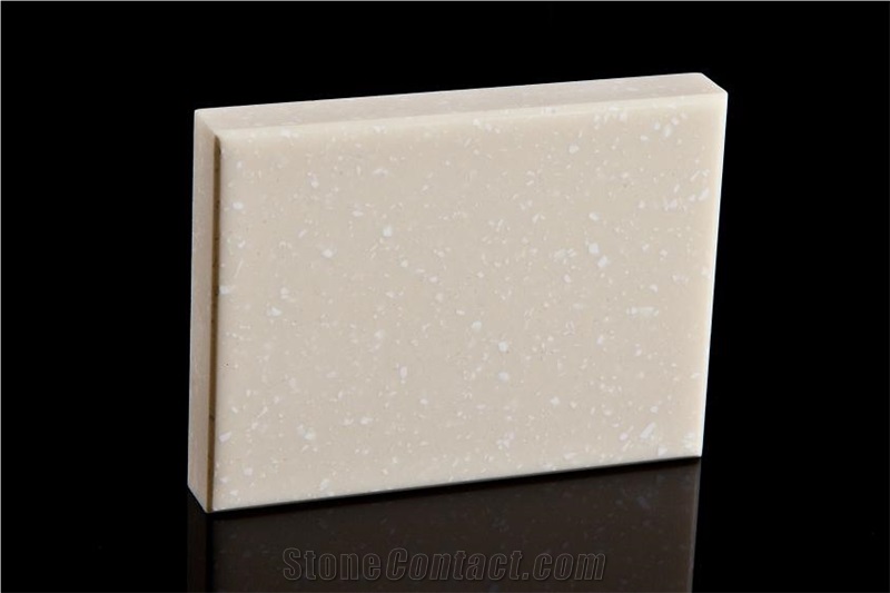 Building Materials Yellow Polyester Solid Surface Sheet Qh0808