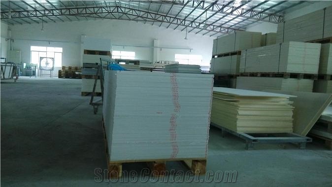 Building Materials Yellow Polyester Solid Surface Sheet Qh0808