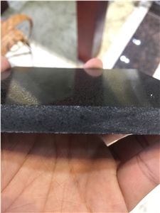 Black with Glass Quartz Artificial Manmade Stones Cut to Size Quartz for Multifamily/Hospitality Projects Standard Slab Sizes 