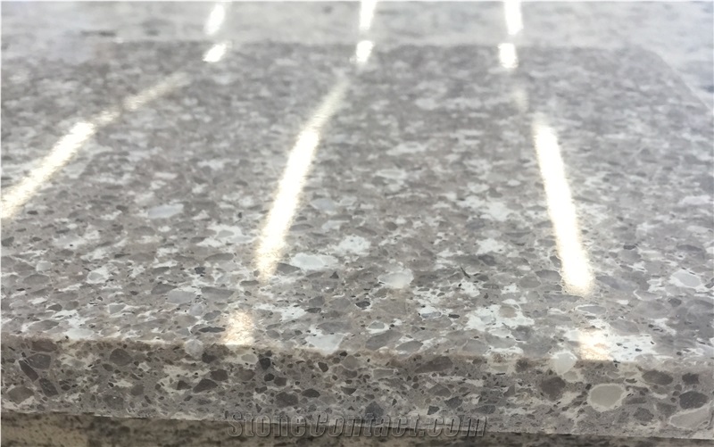 Granite-Look Quartz Surfaces Slabs and Prefabricated Tops Engineered Stone from Guangdong Yunfu with Ce and Sgs Certificate