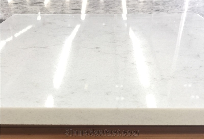 Quartz Stone for Inner Decoration Slabs & Tiles, China Marble Look Quartz Stone with Dark Veined Lines