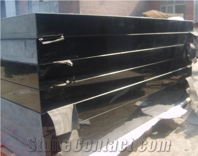 China Black Granite Tiles &Slabs Polished Surface Finishing and Black Color Granite China Cheap Price Black Granite Absolute Pure Black Granite Top Quality Floor Wall Tiles
