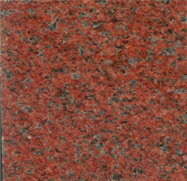 China Qingshan Red Granite Thin Slabs Red Granite Floor Covering Cheap Customer Size Pavement Stone