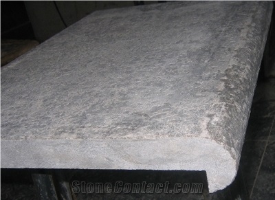 Chinese Bluestone Pavers Pool Coping Floor Tiles Blue Limestone Tiles &Slabs Bullnose Edge Flat Surface Blue Limestone