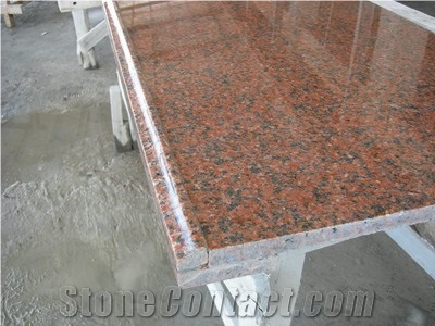 Granite Type and Red Color Price for Veneer Granite Countertops Kitchen & Bathroom Top