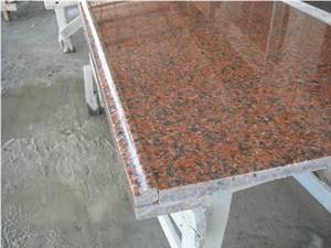 Granite Type and Red Color Price for Veneer Granite Countertops Kitchen & Bathroom Top