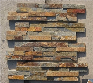 Hot Selling Slate Culture Stone Natural Rusty Wall Cladding Slate Landscaping Stones for Wall Cladding Building Stone Cultured Stone Ledge Stone