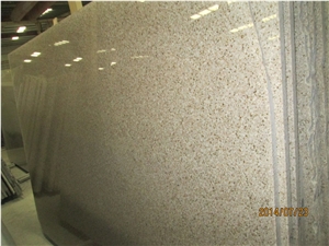 Yellow Polished Granite Countertop Flat Edge / Eased Edge Countertop Edging and Granite Countertop Material Granite Countertop