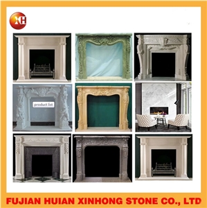 Chinese Carved Marble Stone Fireplace for Construct Decoration