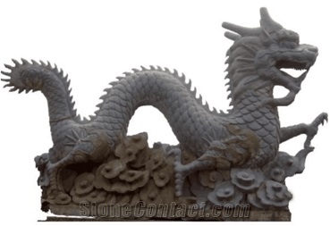 High Qualitiy Xinhong Recently Publish New Item Big Dragon Marble Materia Stone Statue