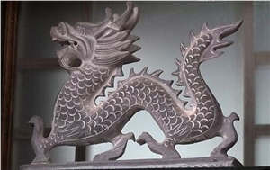 Religions Statue Hand Carved High Quality Grinding Wheel Polishing Big Dragon