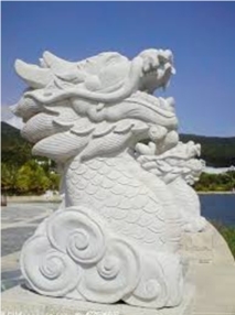 Xinhong Hand Carved Sculptures Big Dragon High Quality Animal Statue