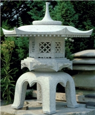 Yukimi with Rafter Granite Stone G603 1.5 (High50cm) Japanese Style Lantern