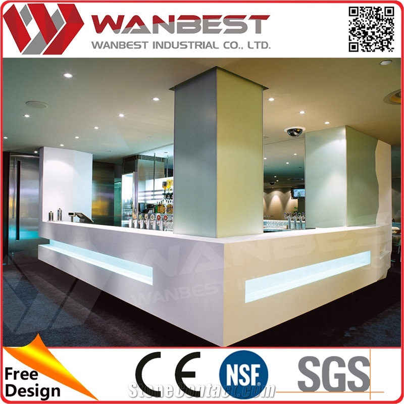 2016 Solid Surface Modern Bar Counter for Commercial Furniture