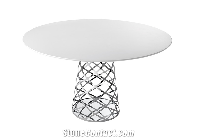 Artficial Marble Kitchen Furniture Dinning Table for Family Dinner Party