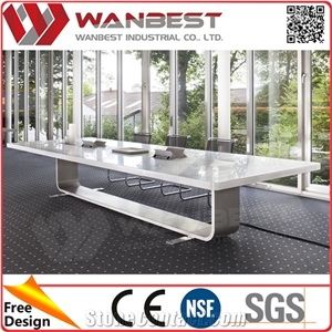 Luxury Large Meeting Room Conference Table White New Design
