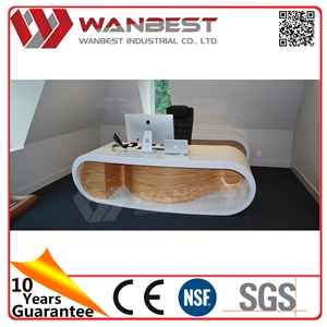 Newest Design Fancy White Office Table Contemporary Office Furniture Round Ceo Office Table Modern Office Table