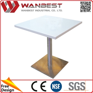 Starbuck Fast Food Restaurant Square Stone Dining Tables and Chairs