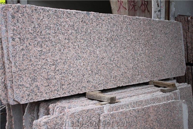 Cheapest Price High Quality Chinese Flamed G563/Sanbo Red/San Bao Pink Granite Slabs & Tiles & Cut-To-Size for Floor Covering and Wall Cladding,Own Factory Direct for Outdoor Project/Hotel/Houses
