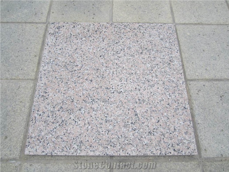 Cheapest Price High Quality Chinese Flamed Pink Porrino/Rosa Porrino Granite Tiles & Slabs & Cut-To-Size for Floor Covering and Wall Cladding,Own Factory Direct Sale for Project/Hotel/House