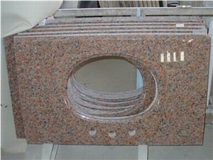 Cheapest Price High Quality Chinese Natural Stone Polished G386/Shidao Red/Peninsula Pink/Peninsula Red/Isola Red/Rocky Red/Island Red Granite Vanity Tops & Bathroom Tops