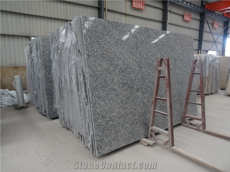 Good Price Chinese Natural Polished Spray White/Spary White/Breaking Waves/Seawave Flower/Wave White/Seawave Grey Granite Slabs & Tiles & Cut-To-Size for Flooring and Walling,Own Factory Direct Sale