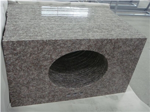 Hot Sale,Own Factory Direct Sale Cheapest Price High Quality Chinese G687/Peach Red/Peach Blossom/Peach Purse Granite Vanity Tops & Bath Tops