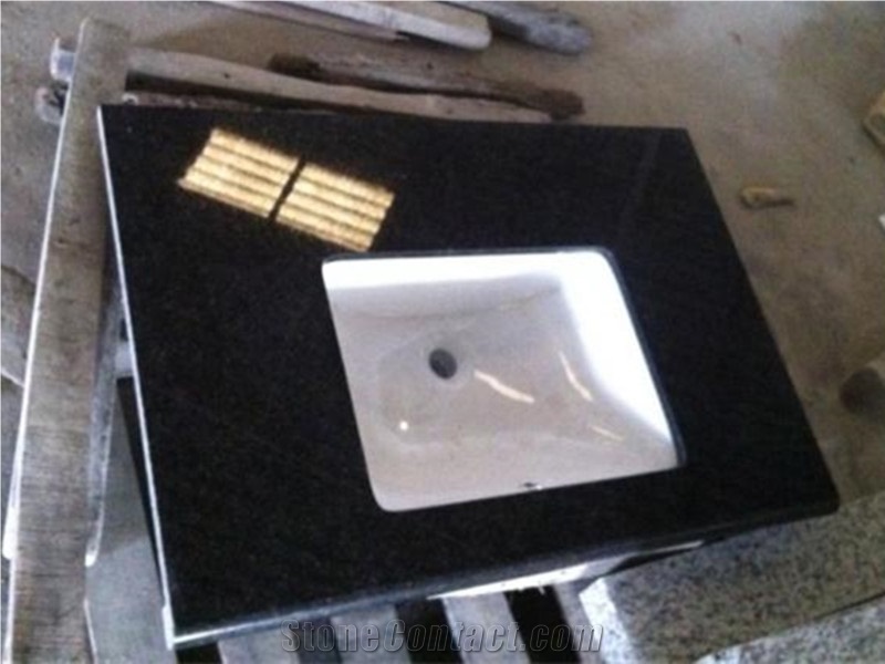India Black Pearl Granite Vanity Tops & Bath Tops(Own Factory,Good Price,High Quality)