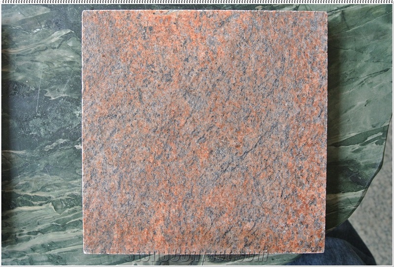 India Multicolor Red/Multicolor Rosso/Multicolor Rojo/Red Symphony Granite Tiles & Slabs & Cut-To-Size for Floor Covering and Wall Cladding(Own Factory,Good Price,High Quality)