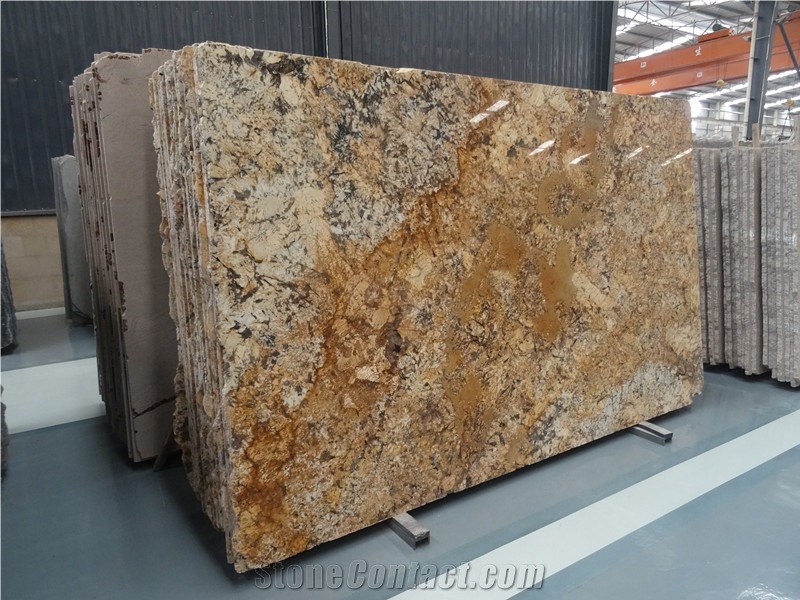 Lowest Price High Quality Brazil Polished Golden Chocolate/Golden Crema/Chocolate Giallo Granite Slabs & Tiles & Cut-To-Size for Flooring and Walling,Own Factory Sale for Project/Hotel/House