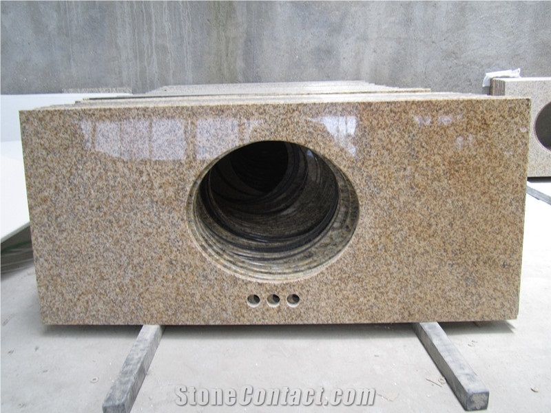 Own Factory Cheapest Price High Quality G682/Rusty Yellow/Sunset Gold/Golden Sand/Giallo Ming/Giallo Rusty/Ming Gold/Yellow Rust/Desert Gold/Giallo Fantasia Granite Vanity Tops & Bathroom Tops