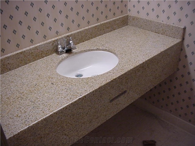 Own Factory Cheapest Price High Quality G682/Rusty Yellow/Sunset Gold/Golden Sand/Giallo Ming/Giallo Rusty/Ming Gold/Yellow Rust/Desert Gold/Giallo Fantasia Granite Vanity Tops & Bathroom Tops