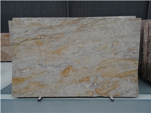 Own Factory Good Price India Polished Colonial Gold/River Gold/River Yellow Granite Slabs & Tiles & Cut-To-Size for Floor Covering and Wall Cladding