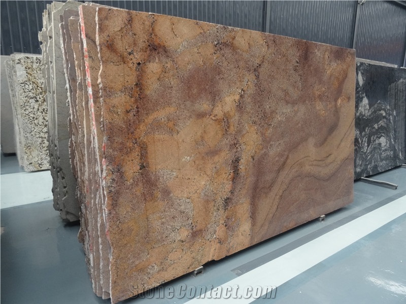 Own Factory Good Price Juparana Bordeaux Granite Slabs & Tiles & Cut-To-Size, Brazil Red Granite