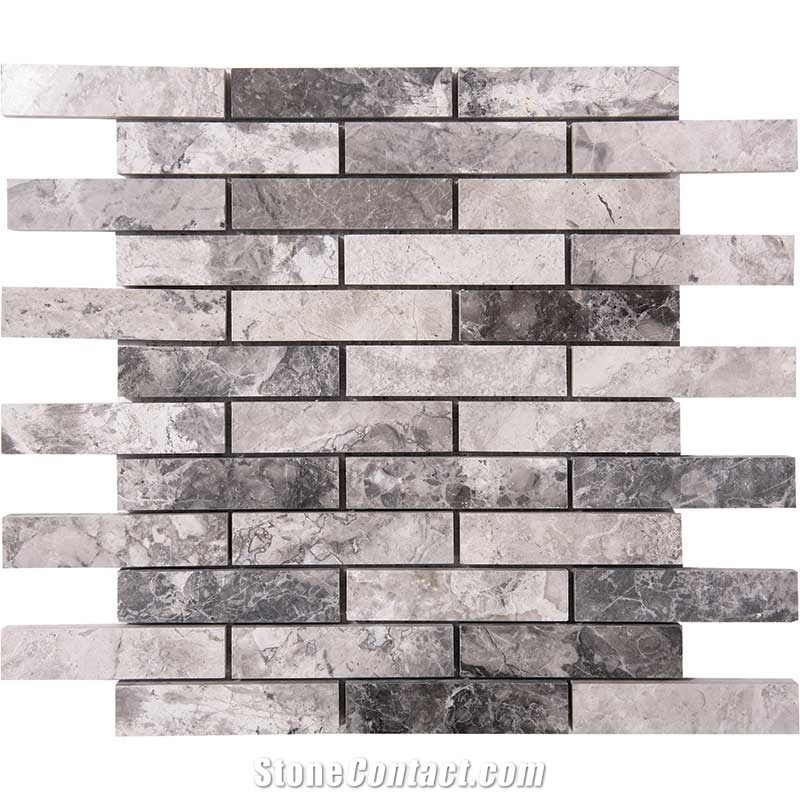 Tundra Grey Marble Mosaic