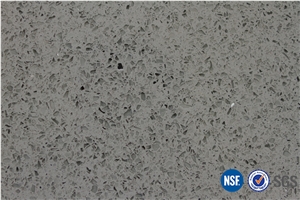 A Quality Senior Grey Galaxy Quartz Stone Engineered Stone Tiles Slabs High Gloss Solid Surface Customzied