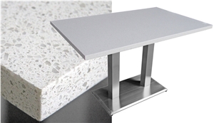 Classic Crystal White Quartz Stone Table Top Interior Stone Design,Square Engineered Stone Dinner Desk,Solid Surface Artificial Quartz Coffee Table Furniture