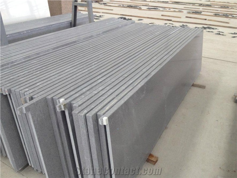 Imperial Grey Galaxy Quartz Stone Engineered Stone Slabs Tiles Customized Edges with Nsf Sgs Quality Solid Surface