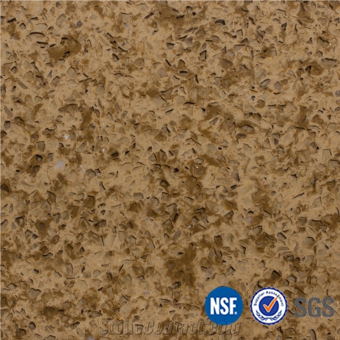 Manufacturer- Brown Quartz Stone Engineered Stone Artificial Silestone Tiles Slabs for Kitchen Bathroom Countertop-B11