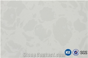 Spray White Quartz Stone Engineered Stone Walling Tiles Slabs /Artificial Stone Sildestone Solid Surface a Quality Customized Edges for Kitchen Bathroom Design