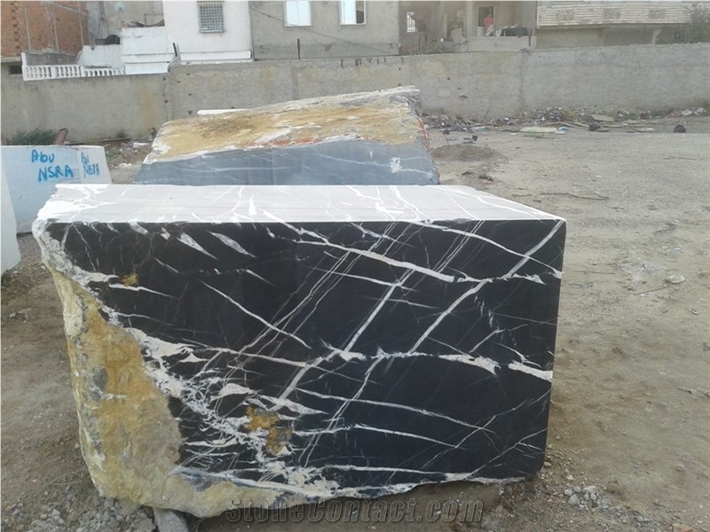 Black Berber Marble Block
