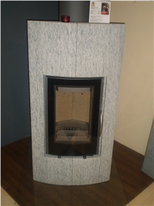 Stone Fireplace, China Black Granite Fireplace