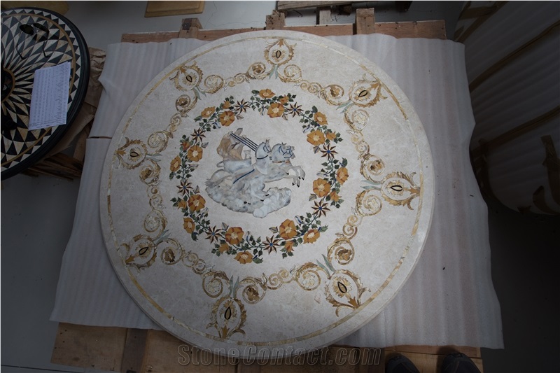 Marble Inlayed Tabletops